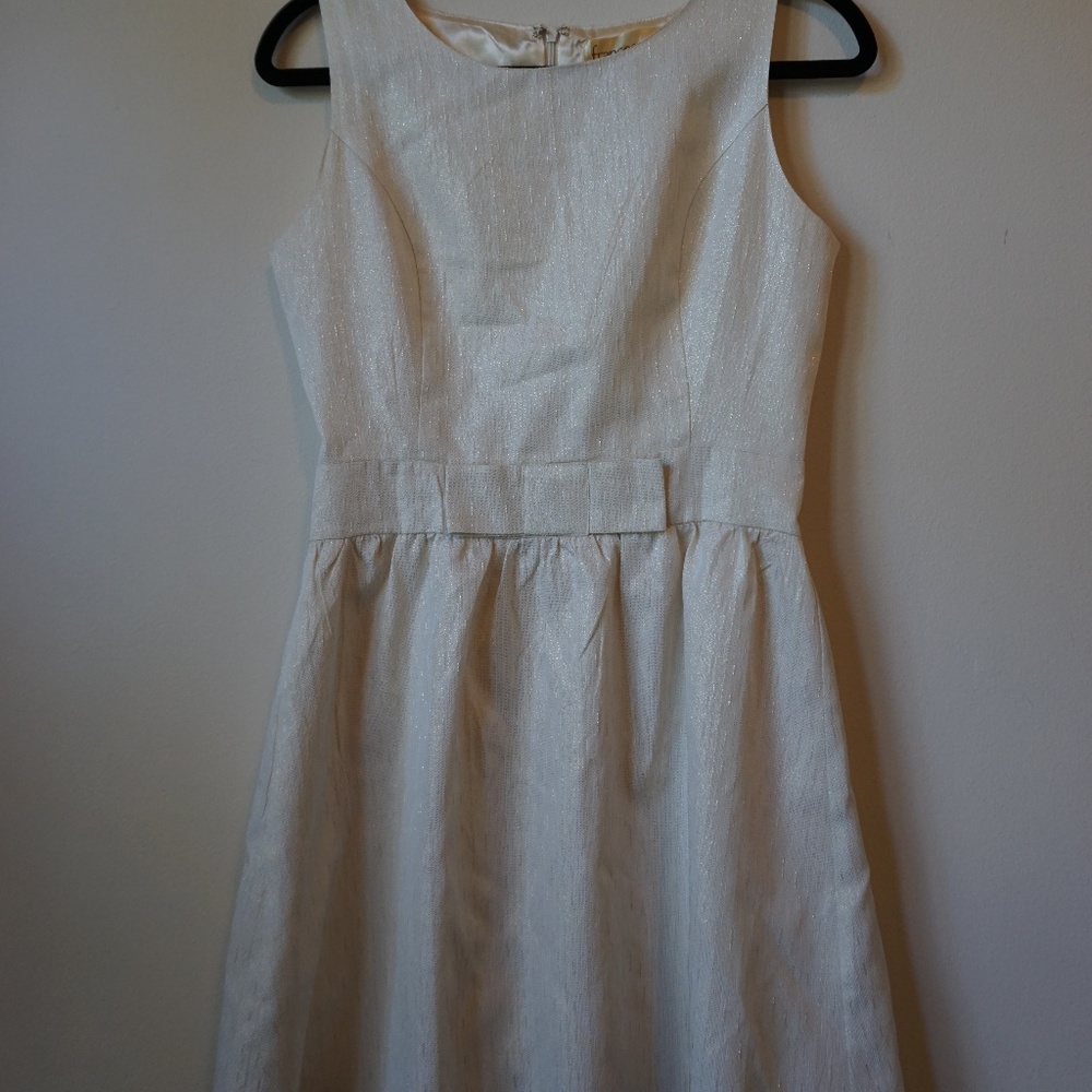 Francesca’s Ivory and Gold strand 🍸 dress